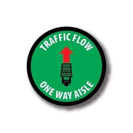 Ergomat 32in CIRCLE SIGNS Traffic Flow One Way Aisle DSV-SIGN 1024 #3885 -UEN